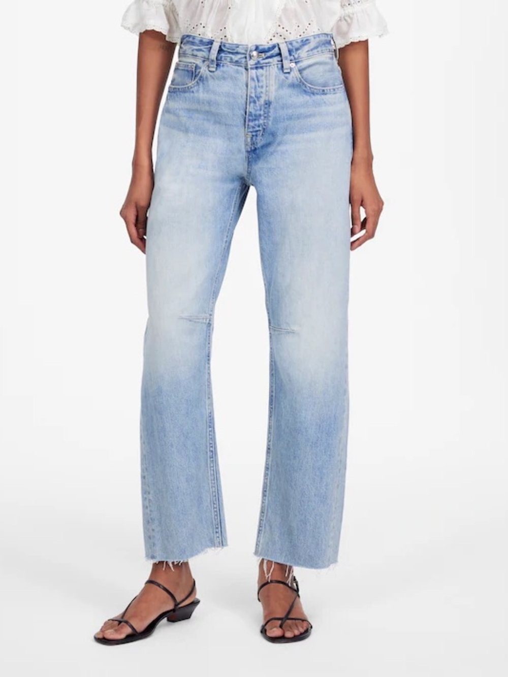 Madewell Darted Barrel Leg Jean in Edmundson Wash size 25